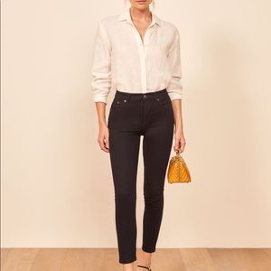 NWOT Reformation Serena High Skinny Crop Jeans